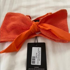 PLT CORAL CRINKLE BIKINI TOP